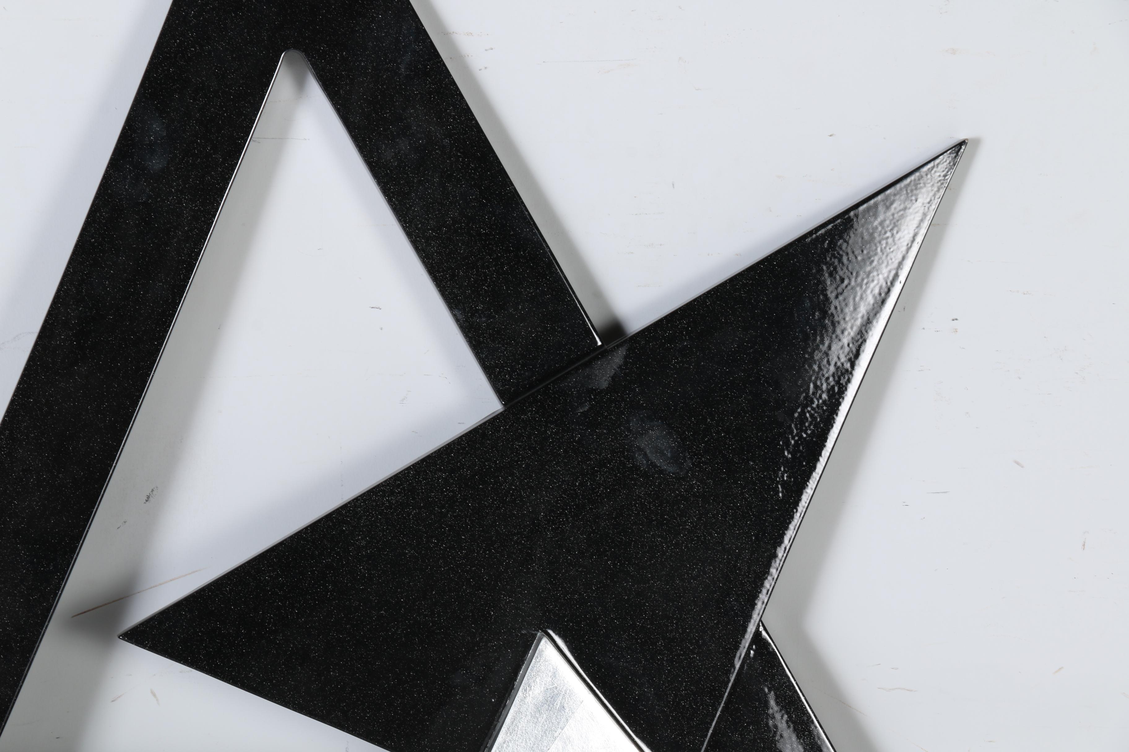 Large Black and Silver-tone Wall Hanging