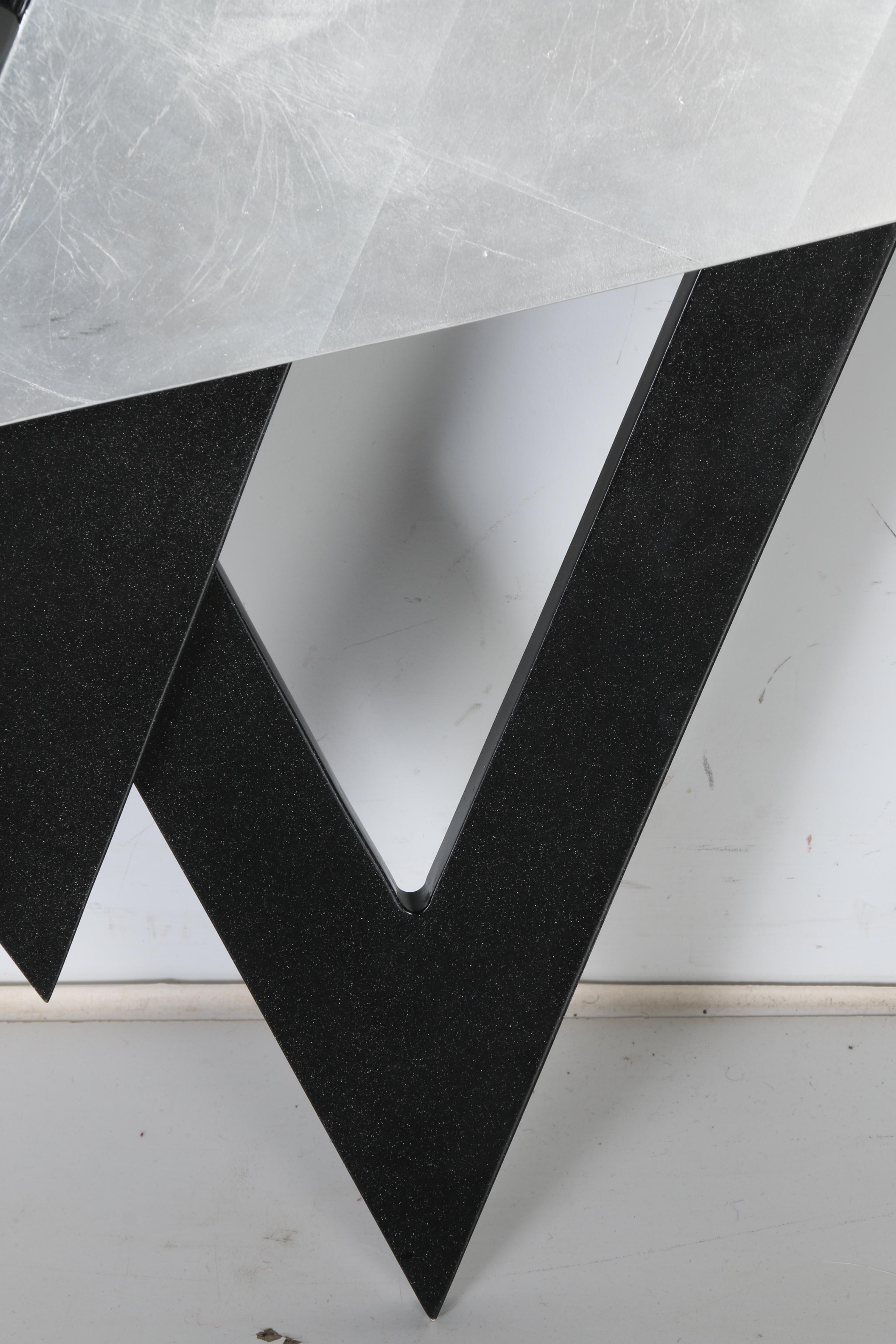 Large Black and Silver-tone Wall Hanging