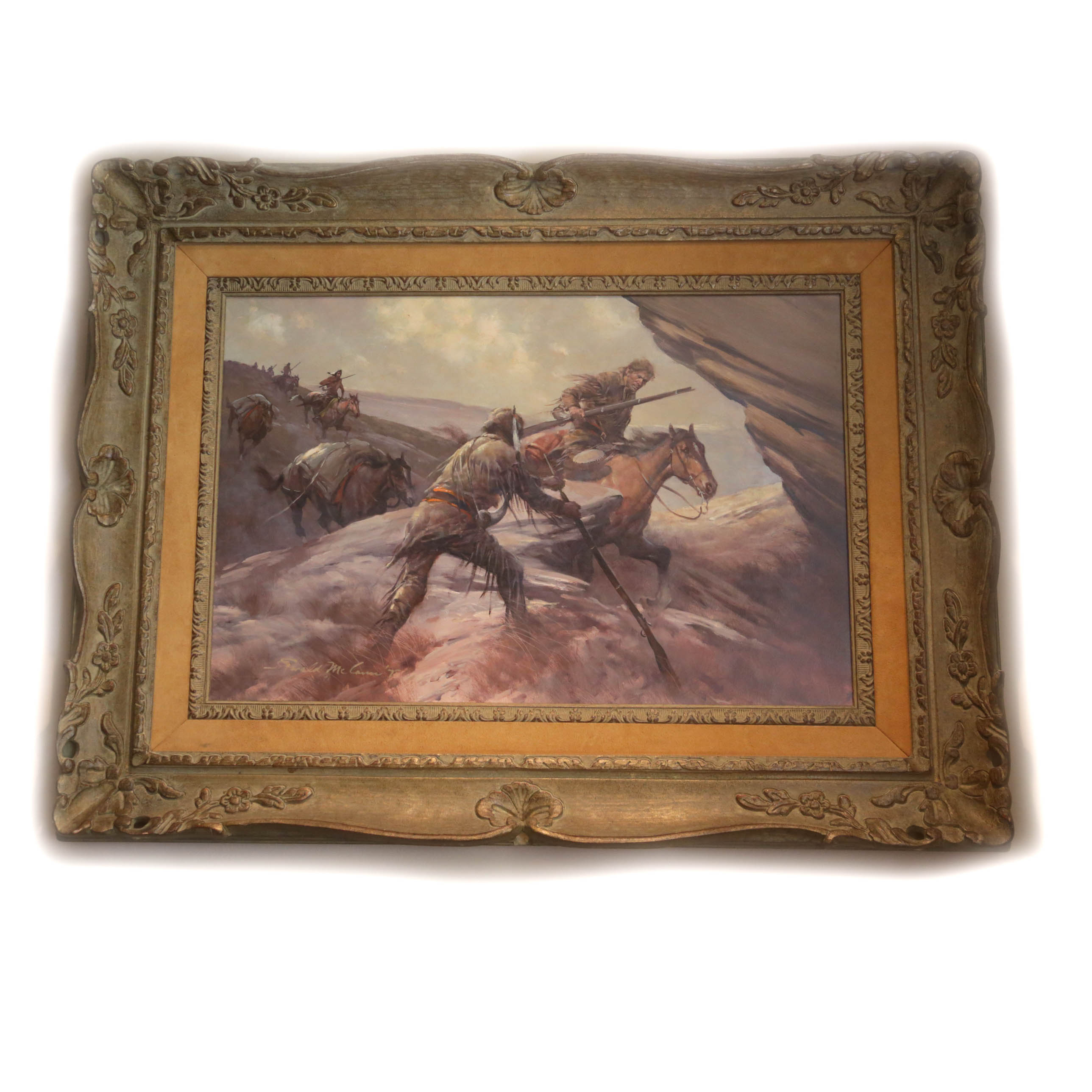 Gerald McCann Original Western Oil on Board Painting