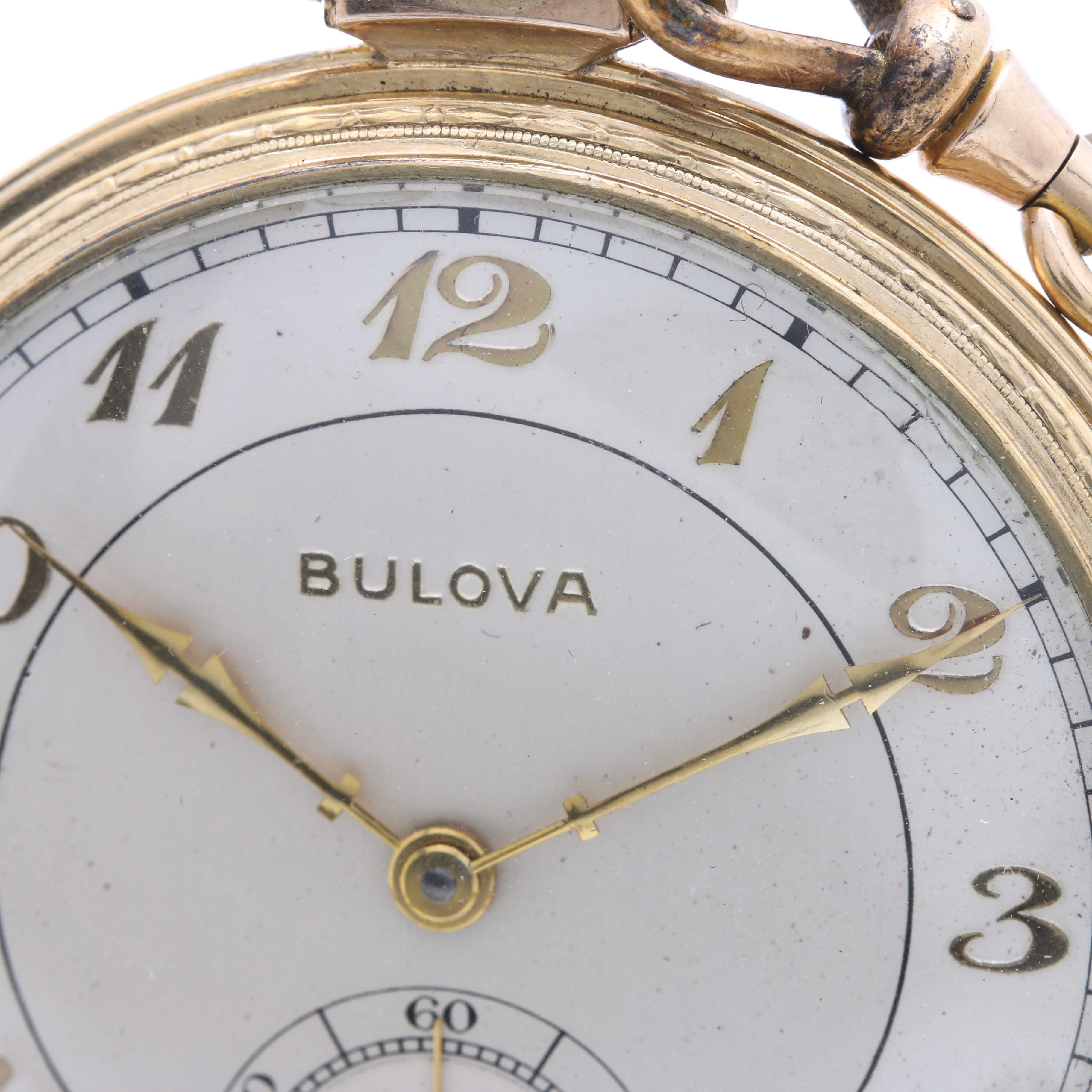 Gold Filled Bulova Pocket Watch and Knife
