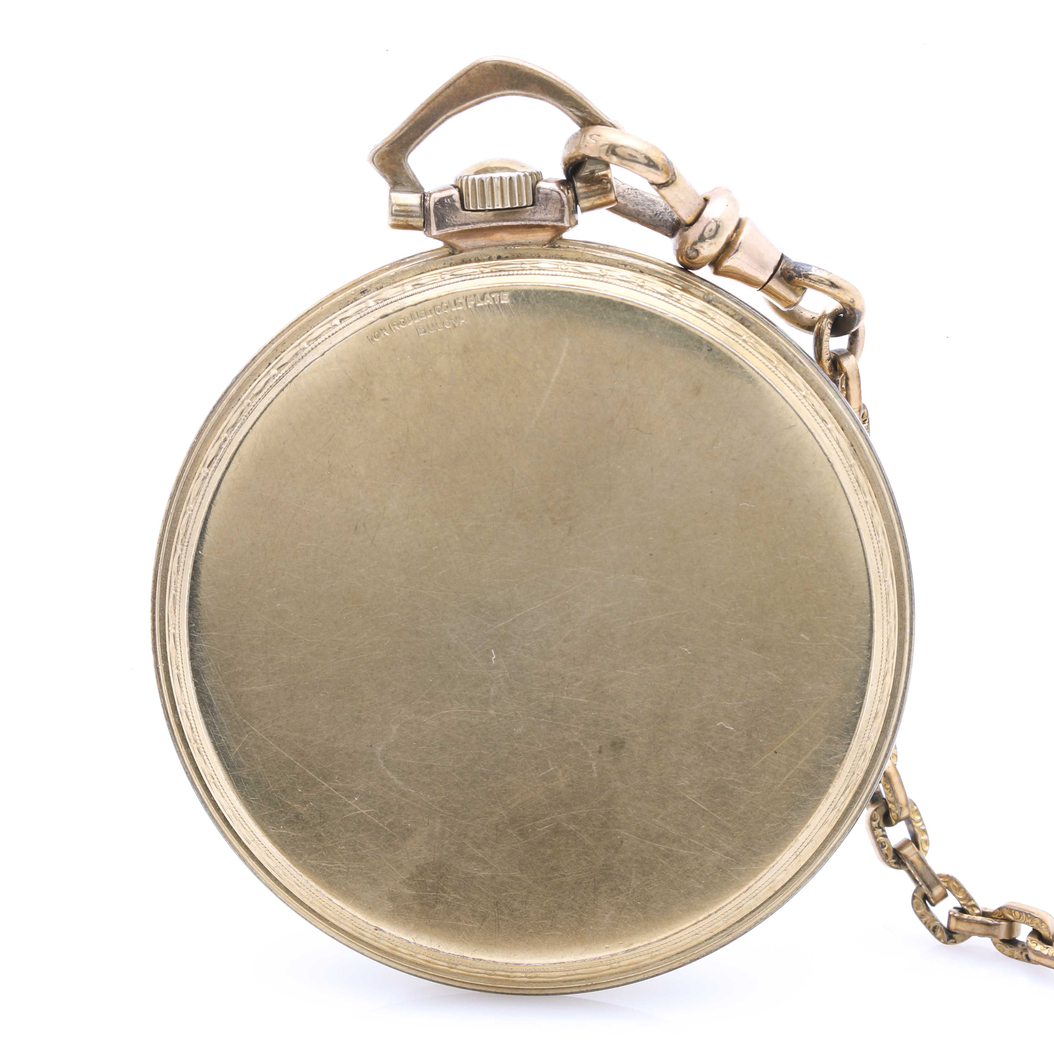 Gold Filled Bulova Pocket Watch and Knife