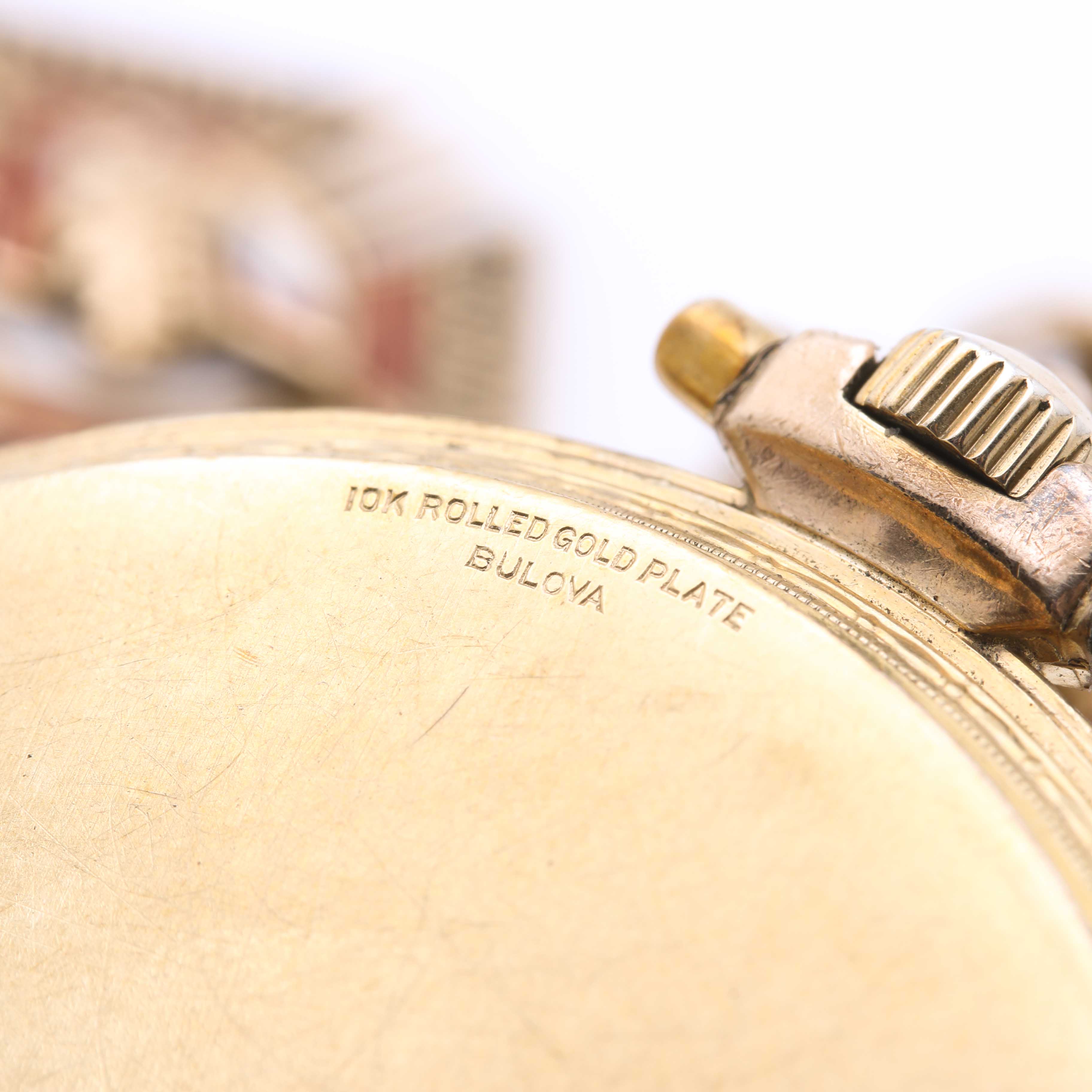 Gold Filled Bulova Pocket Watch and Knife