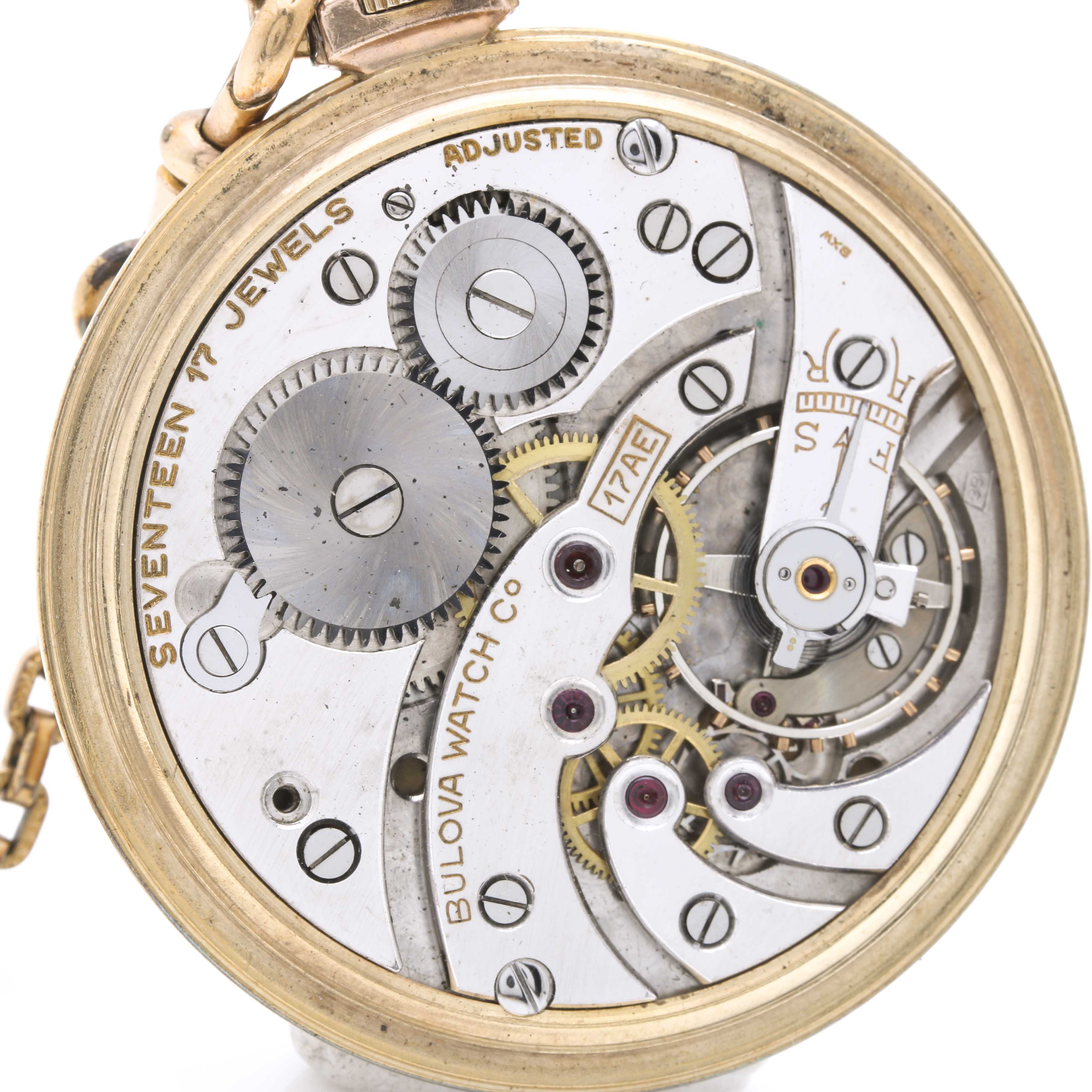 Gold Filled Bulova Pocket Watch and Knife
