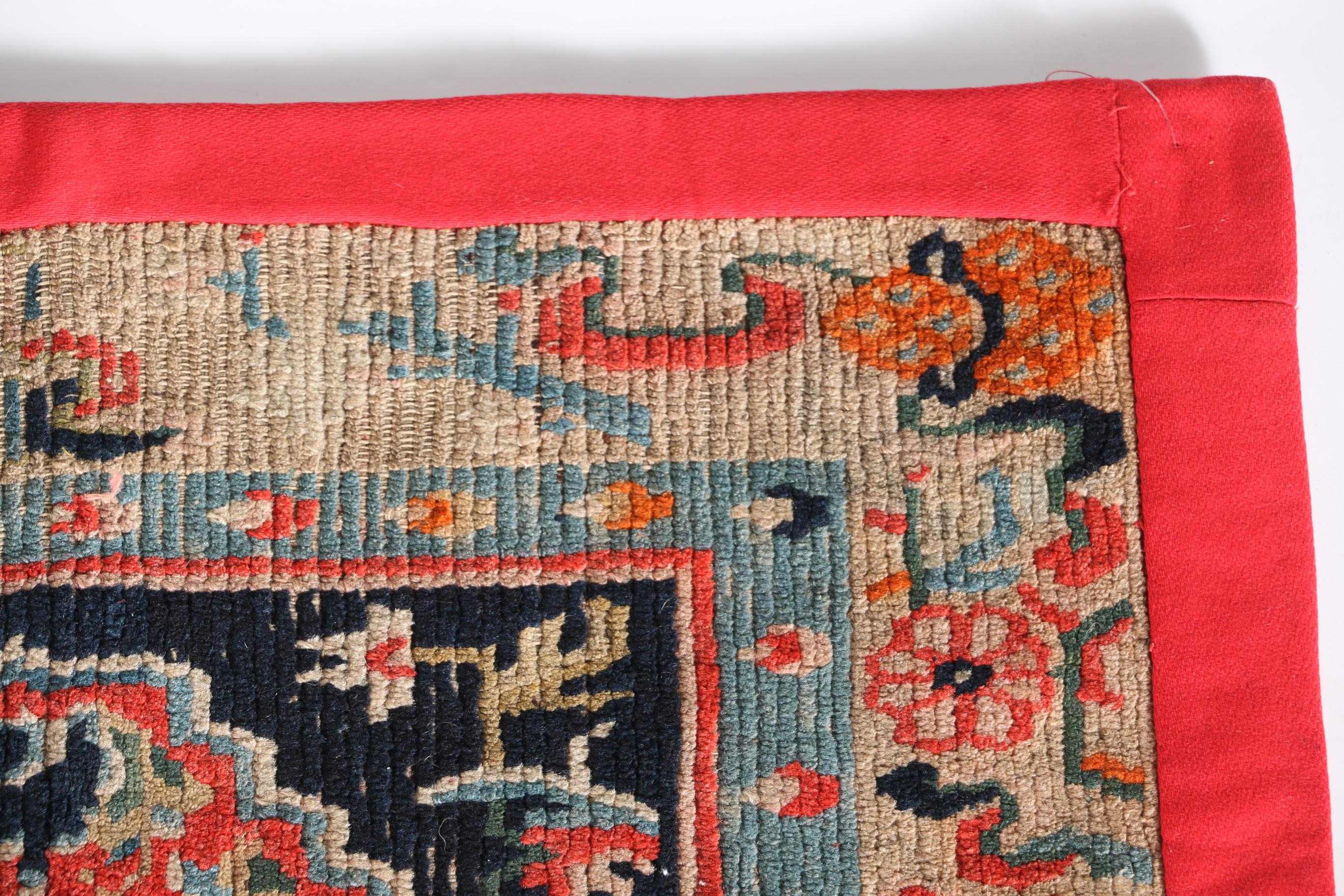 Hand-Knotted Tibetan Throne Cover