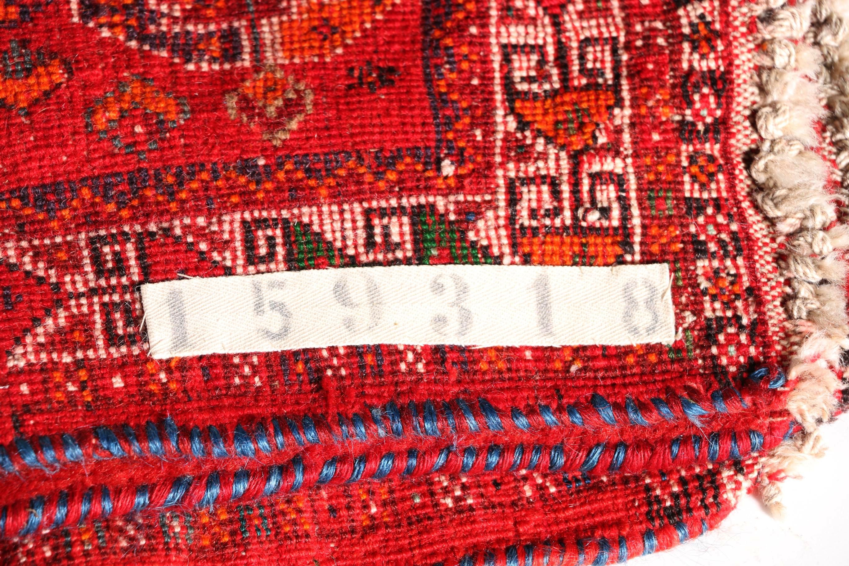 Vintage Hand-Knotted Abadeh Accent Rug