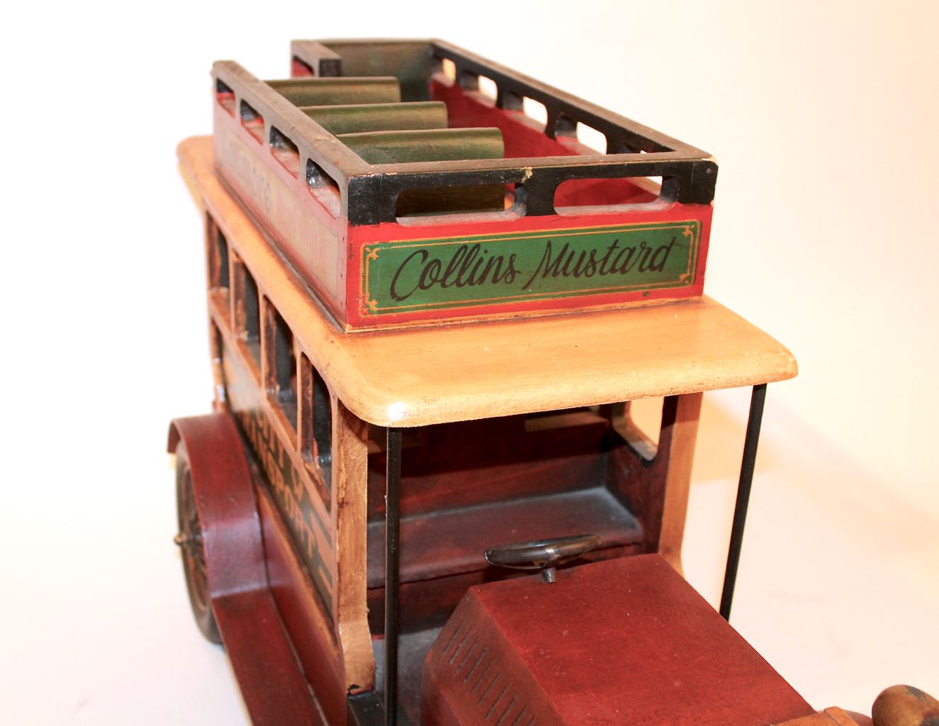 Large Wood Decor Replica of Early 20th Century City Transport Bus