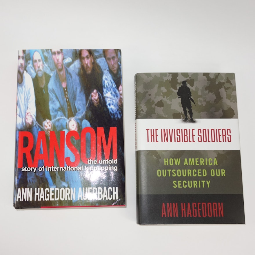 Signed First Edition Copies of "The Invisible Soldiers" and "Ransom" by Ann Hagedorn