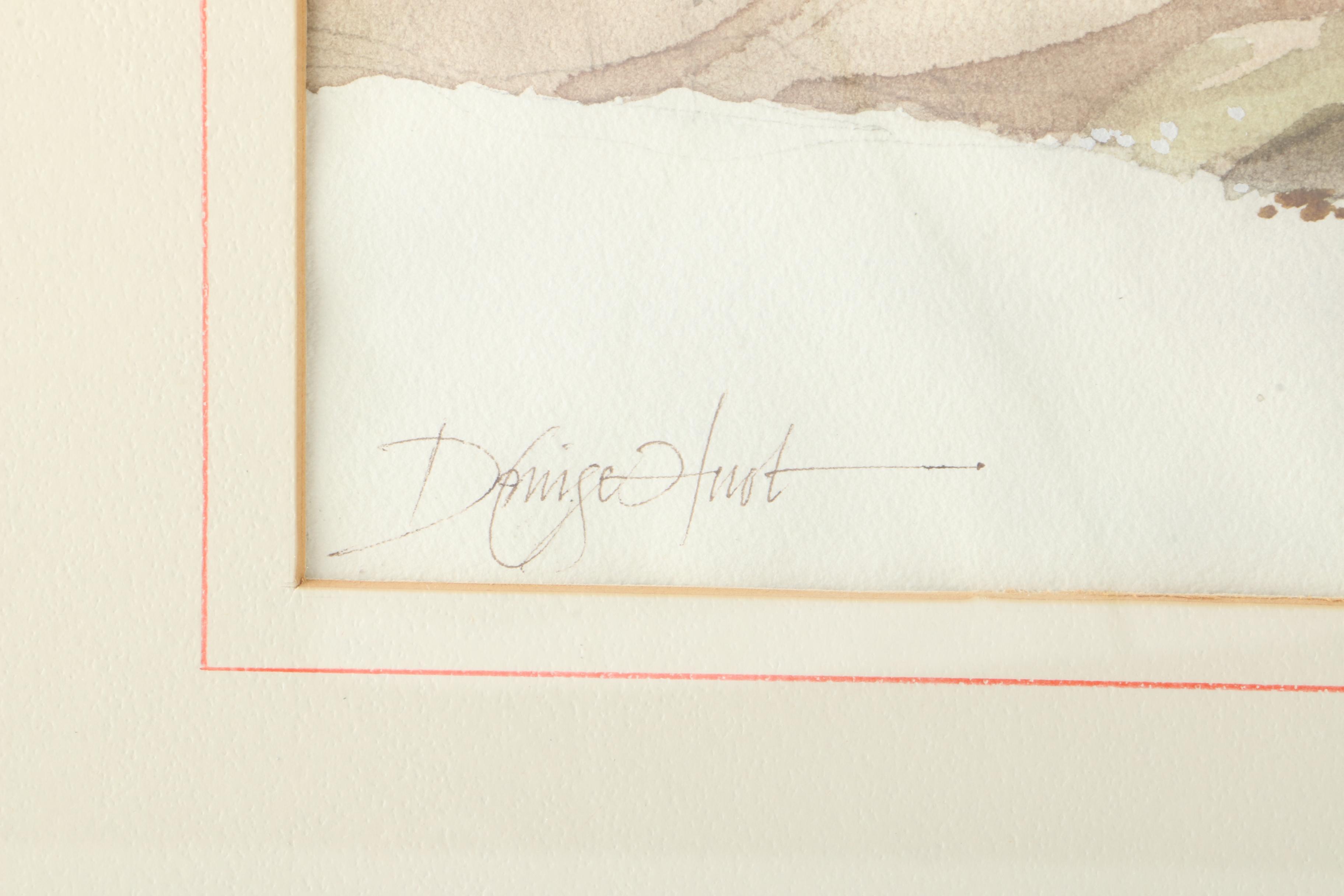 Denise Huot Watercolor on Paper "Theatre Cottage, Stratford, CT"