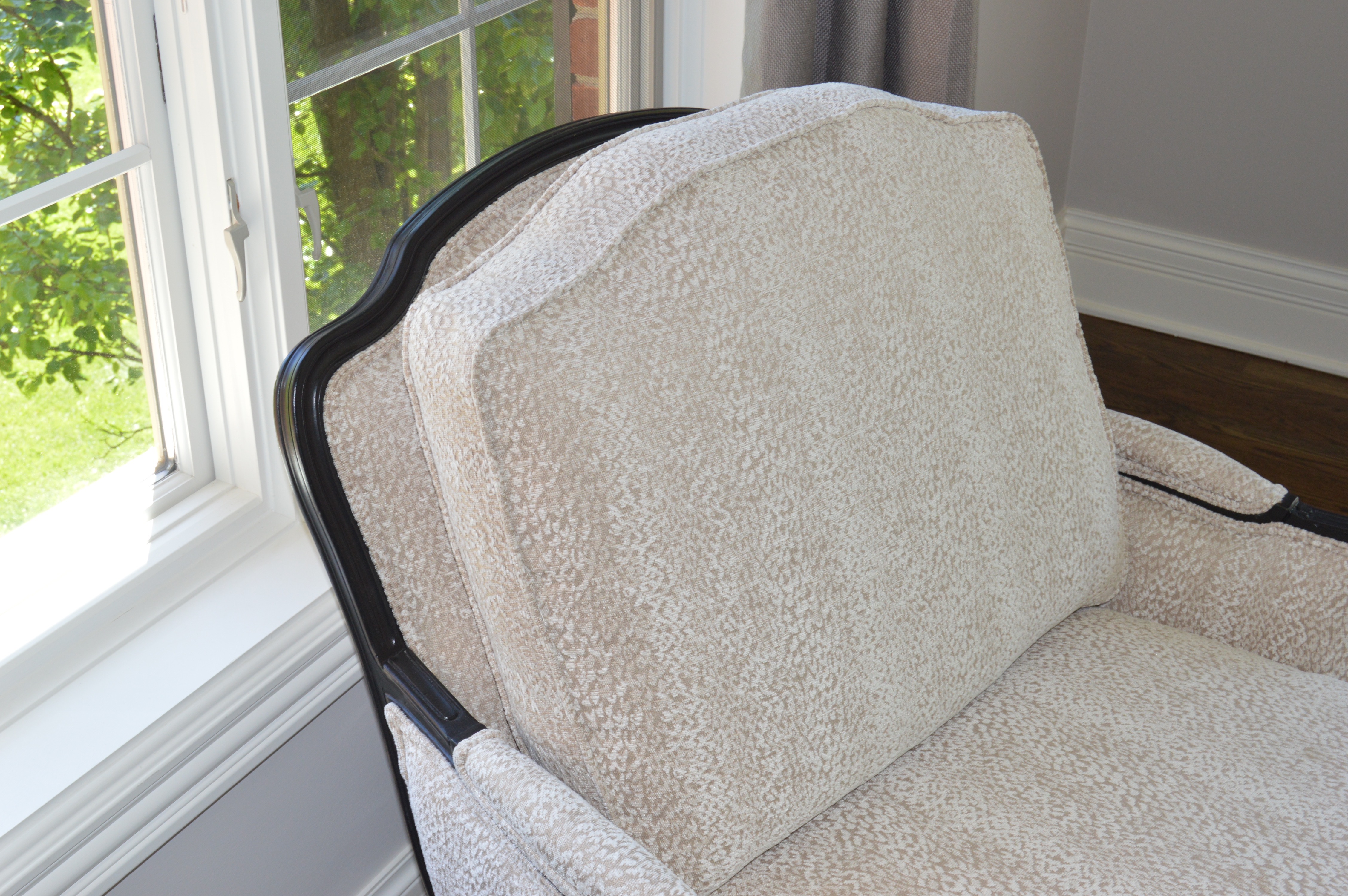 "Versailles" Chair and Ottoman by Ethan Allen