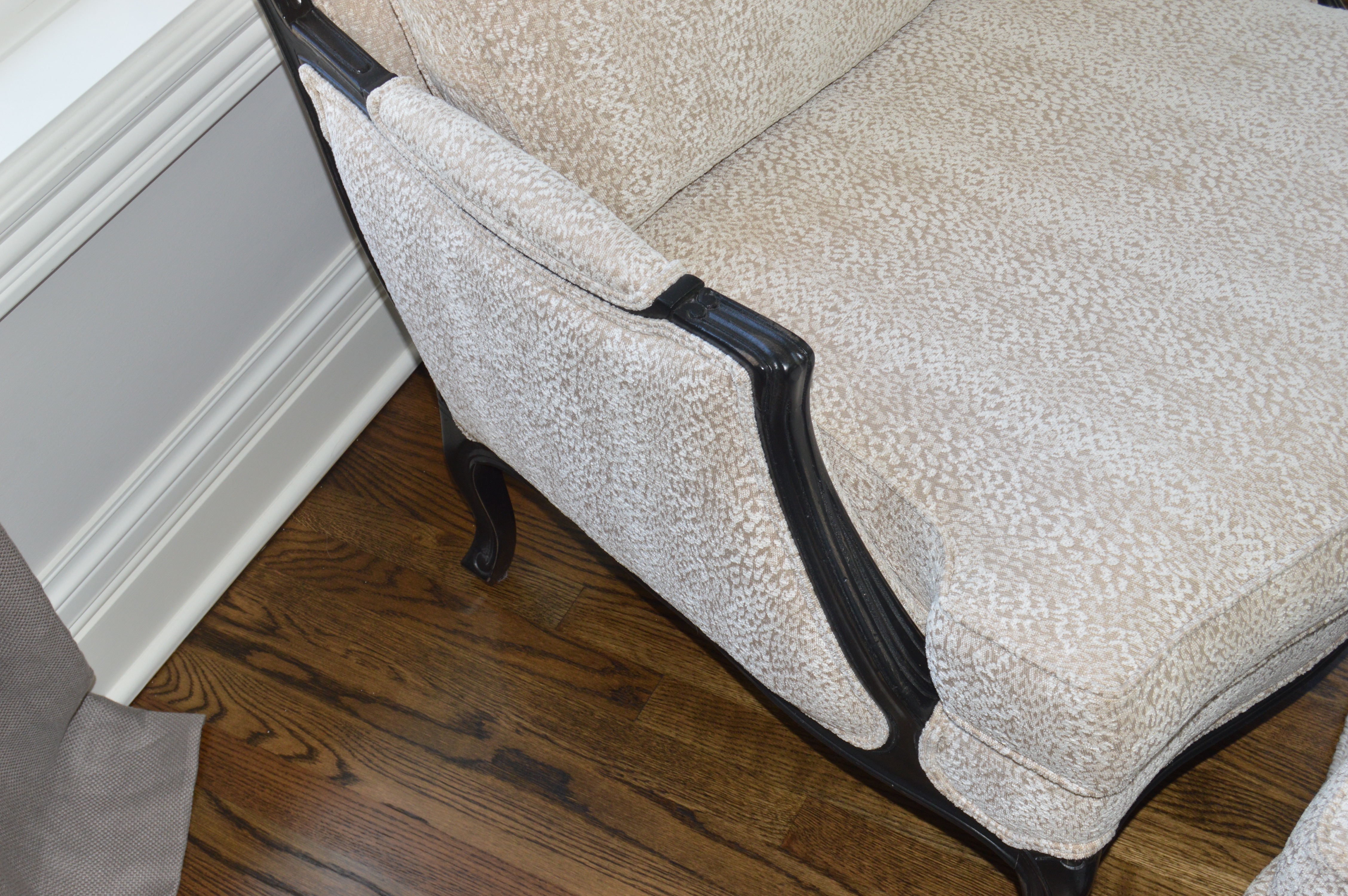 "Versailles" Chair and Ottoman by Ethan Allen