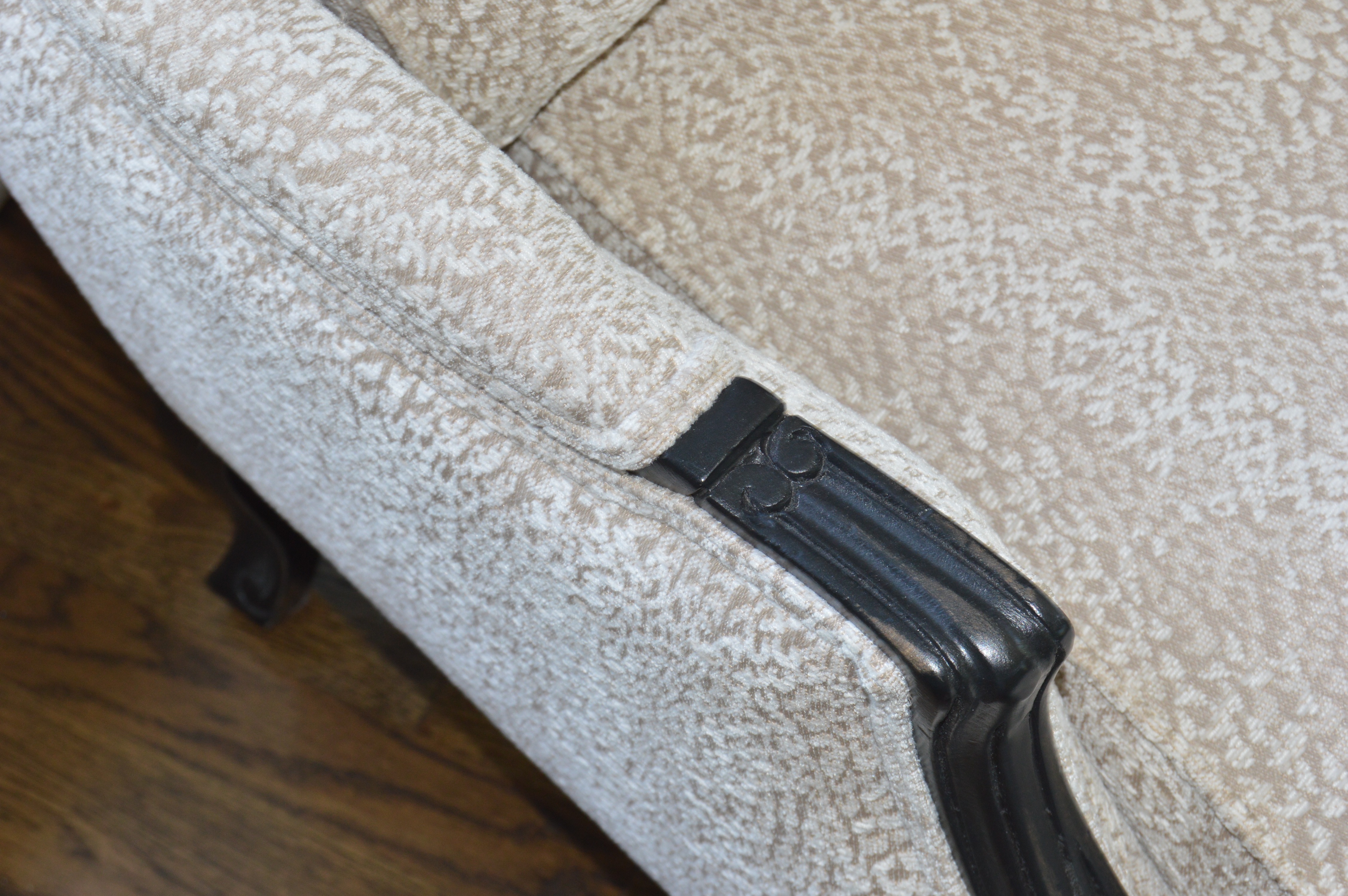 "Versailles" Chair and Ottoman by Ethan Allen