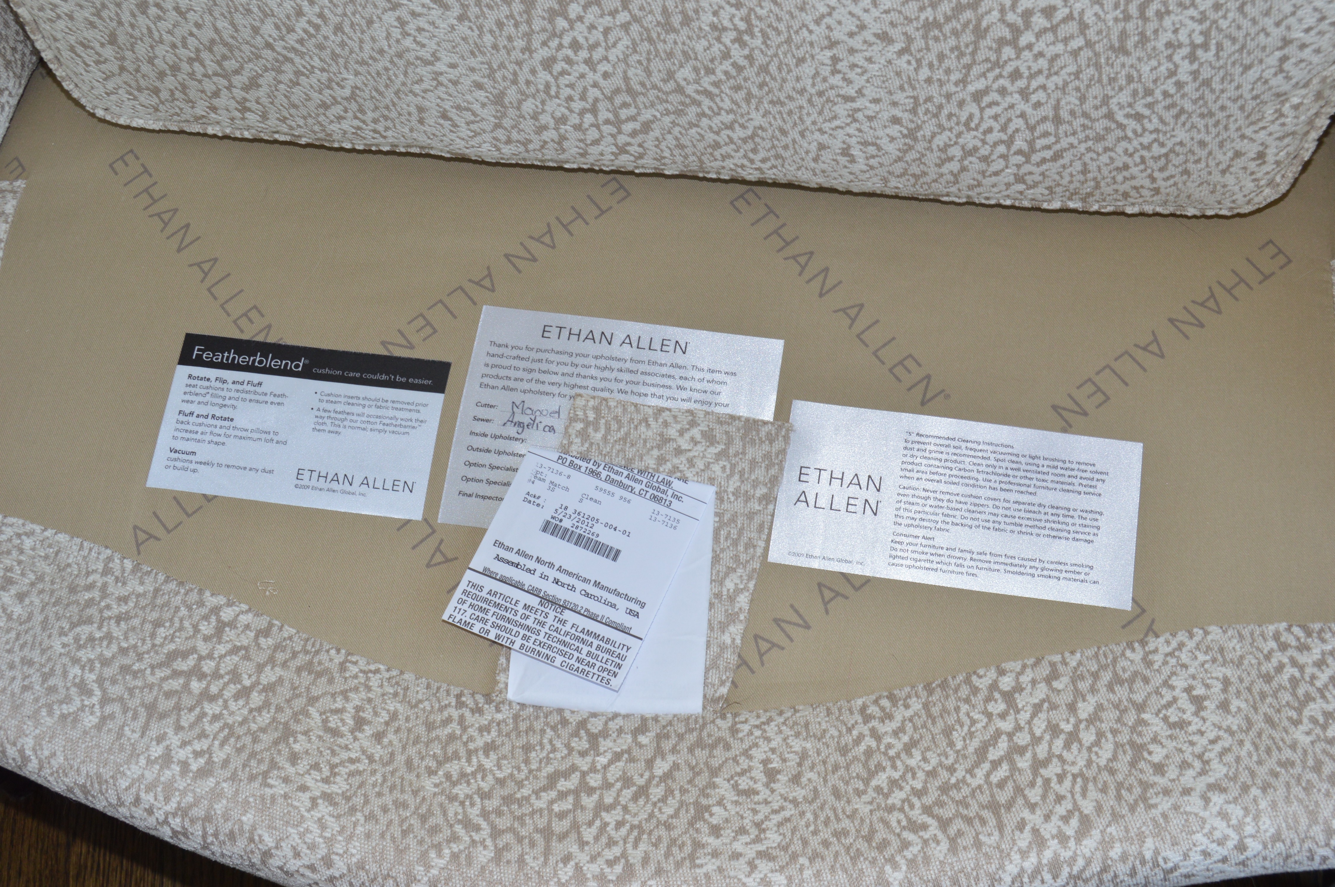 "Versailles" Chair and Ottoman by Ethan Allen