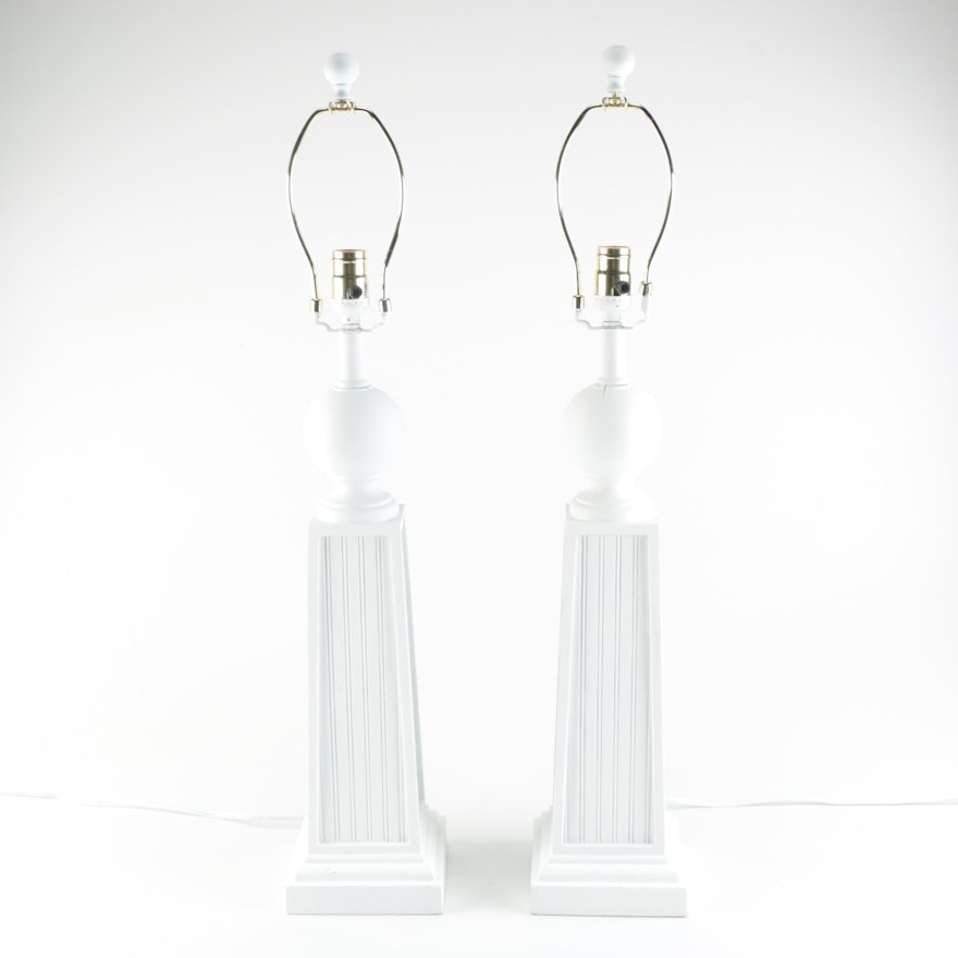 White Wooden Table Lamps