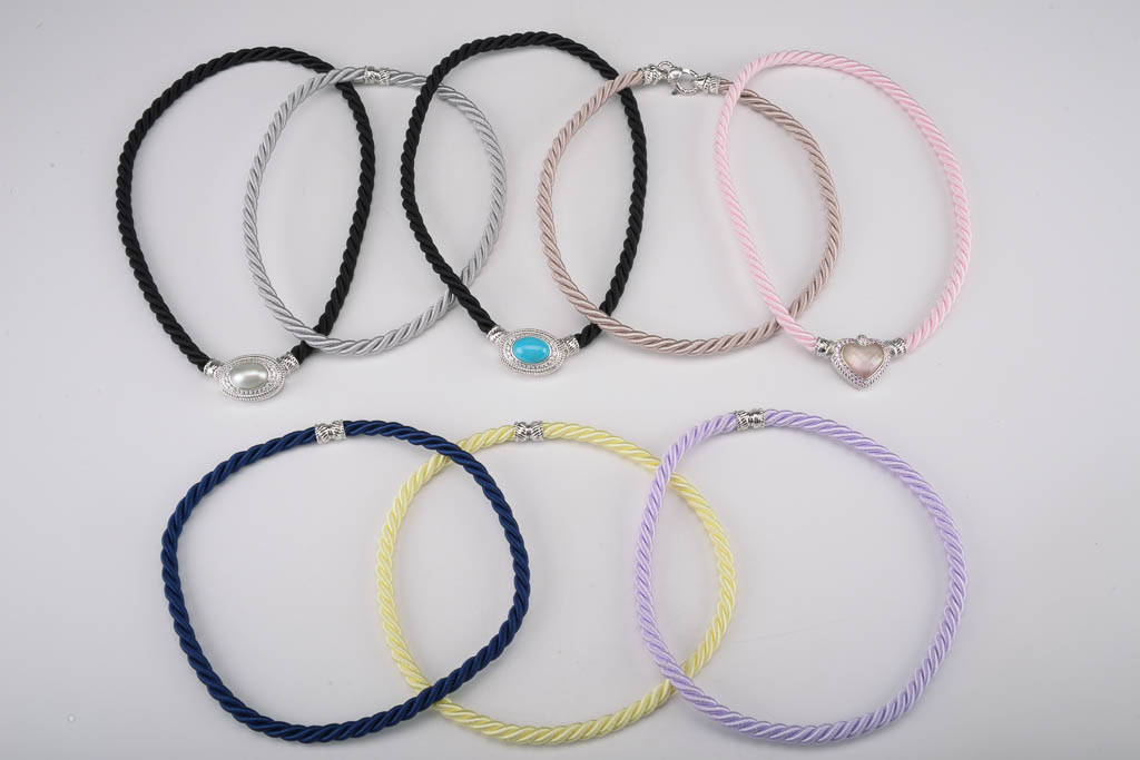 Collection of Sterling Silver Jewelry With Pastel Accents