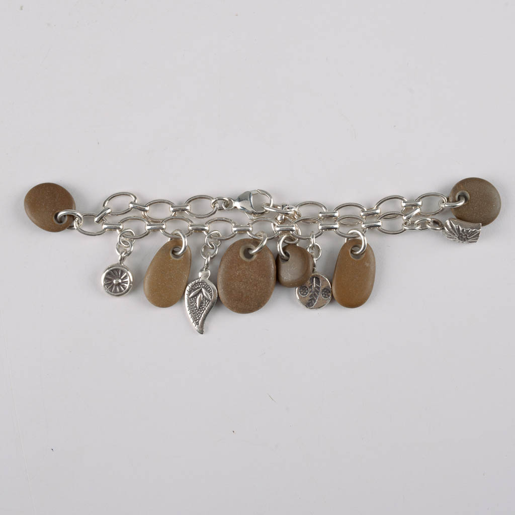 Collection of Sterling Silver Jewelry With Pastel Accents