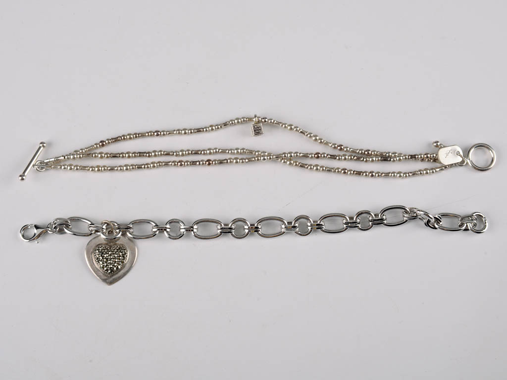 Collection of Sterling Silver Jewelry With Pastel Accents