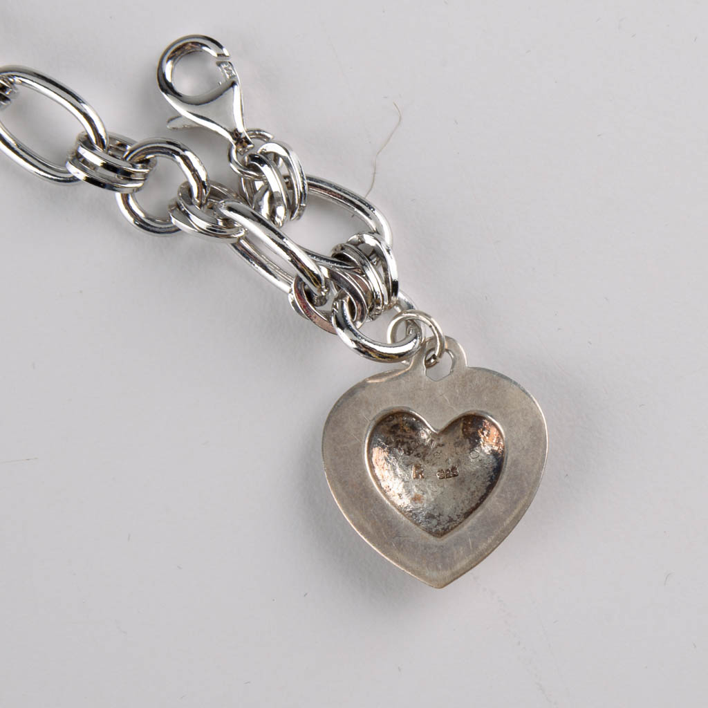 Collection of Sterling Silver Jewelry With Pastel Accents