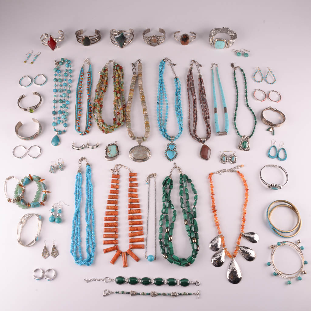 Collection of Southwestern Fashion Jewelry