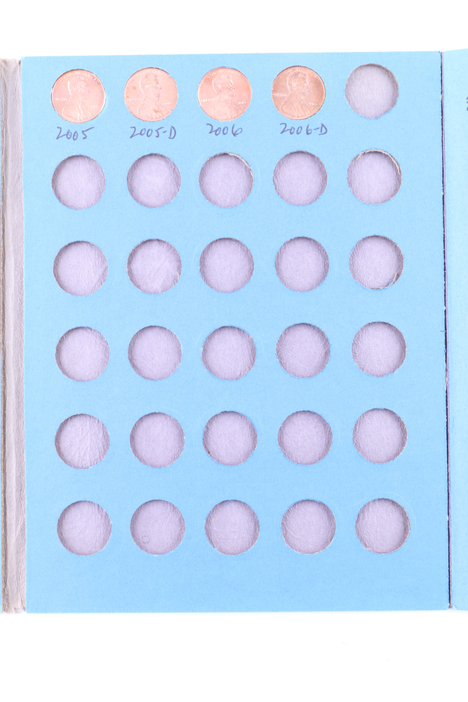 Two Binders of Lincoln Pennies