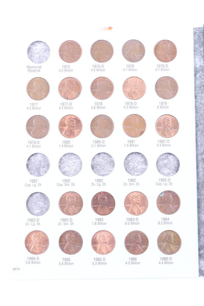 Two Binders of Lincoln Pennies