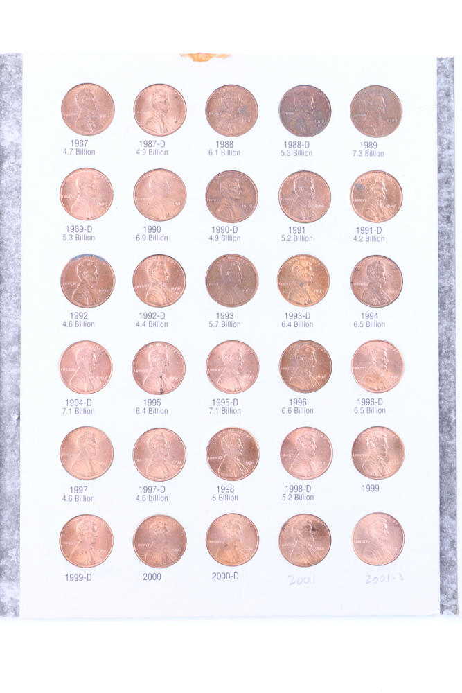 Two Binders of Lincoln Pennies