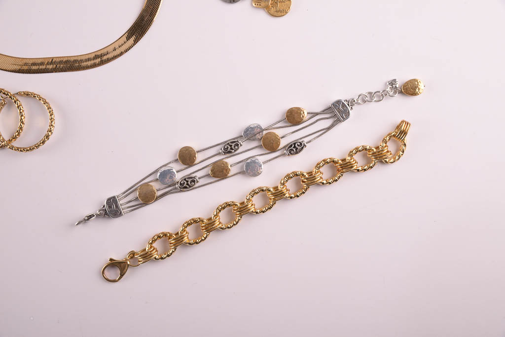 Collection of Gold and Black Costume Jewelry