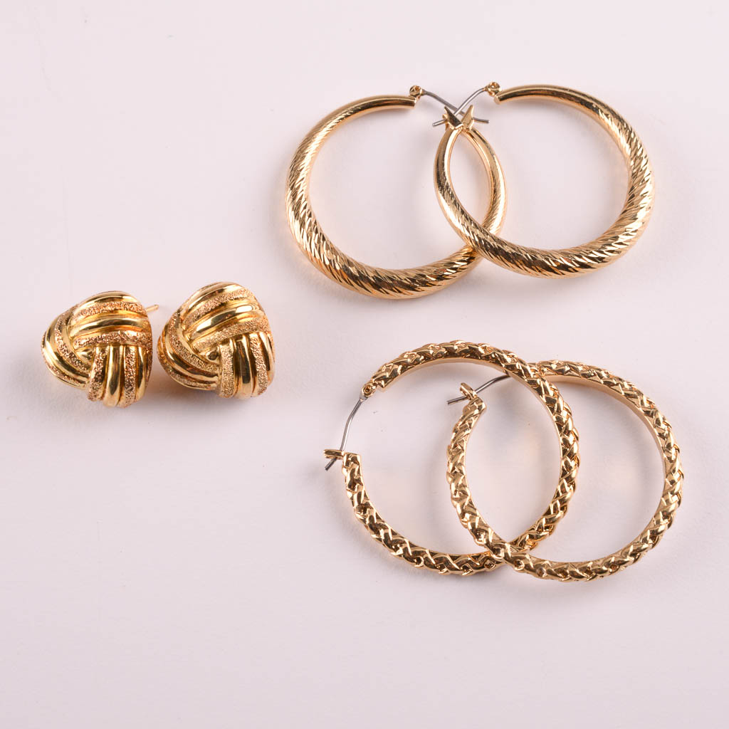Collection of Gold and Black Costume Jewelry