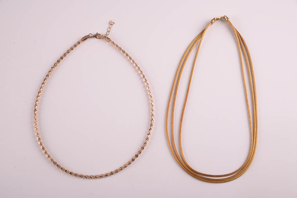 Collection of Gold and Black Costume Jewelry