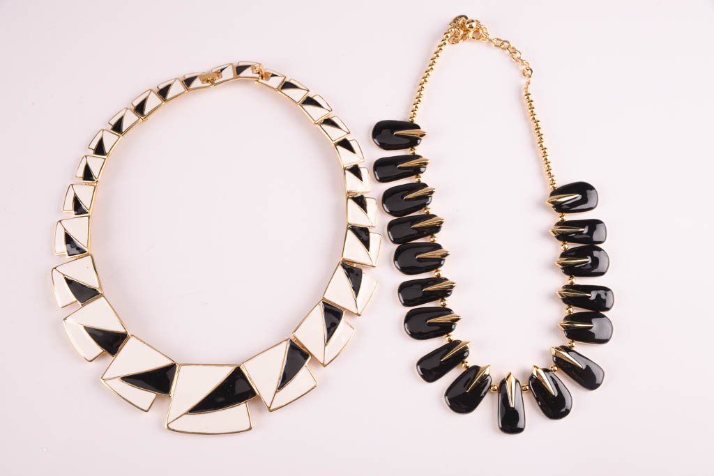 Collection of Gold and Black Costume Jewelry