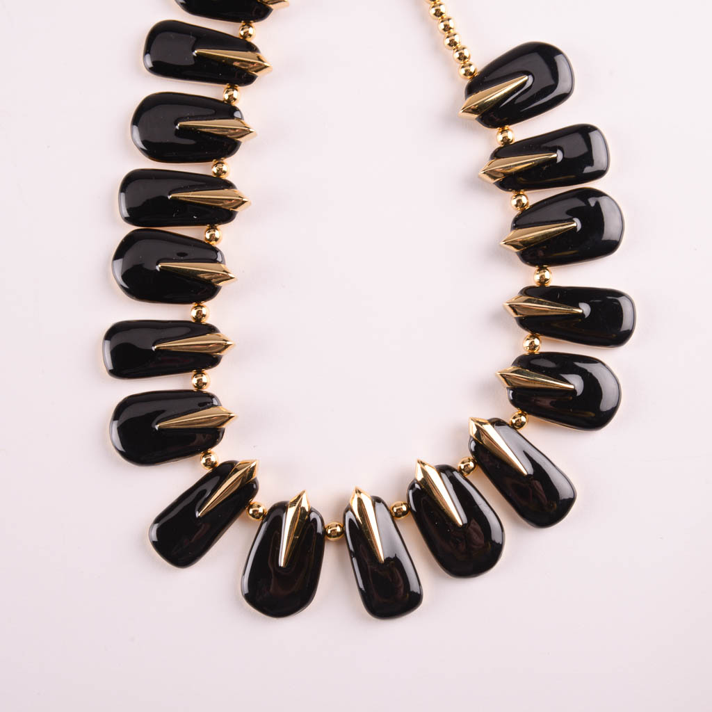 Collection of Gold and Black Costume Jewelry
