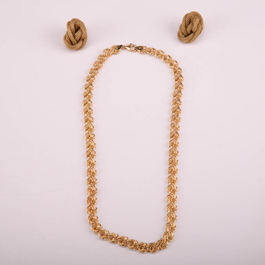 Collection of Gold and Black Costume Jewelry