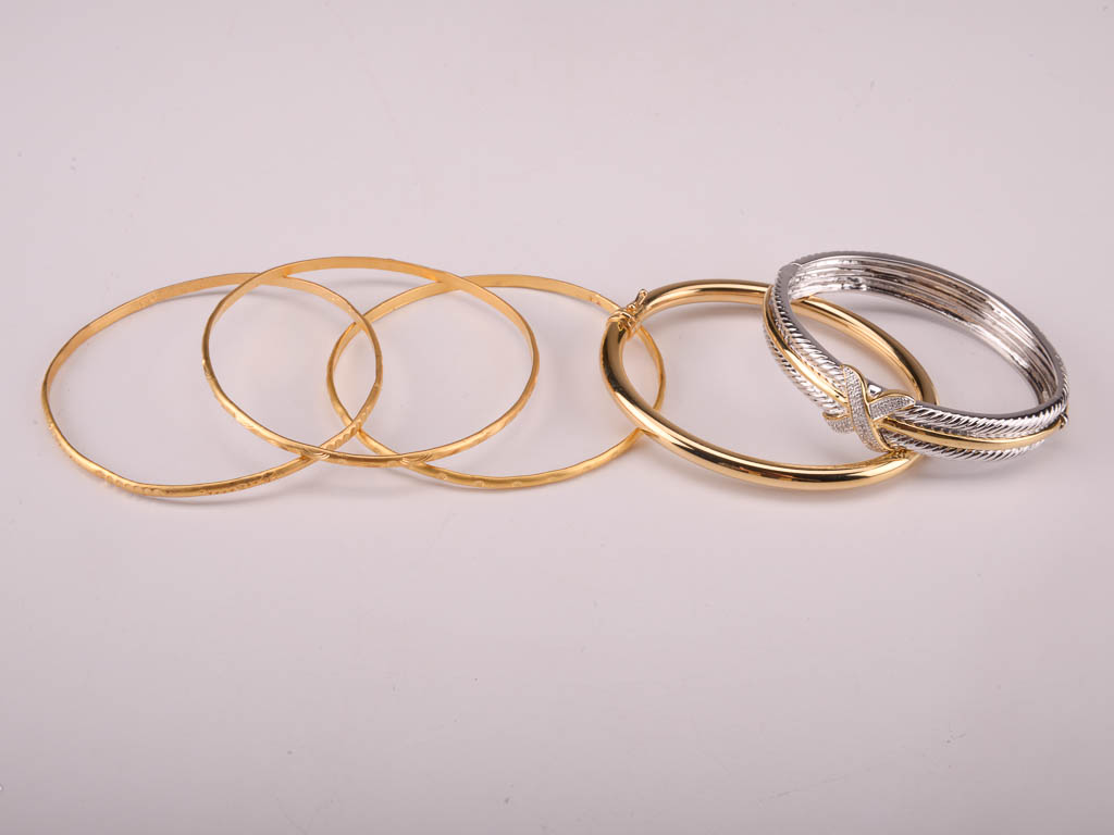 Collection of Gold and Black Costume Jewelry