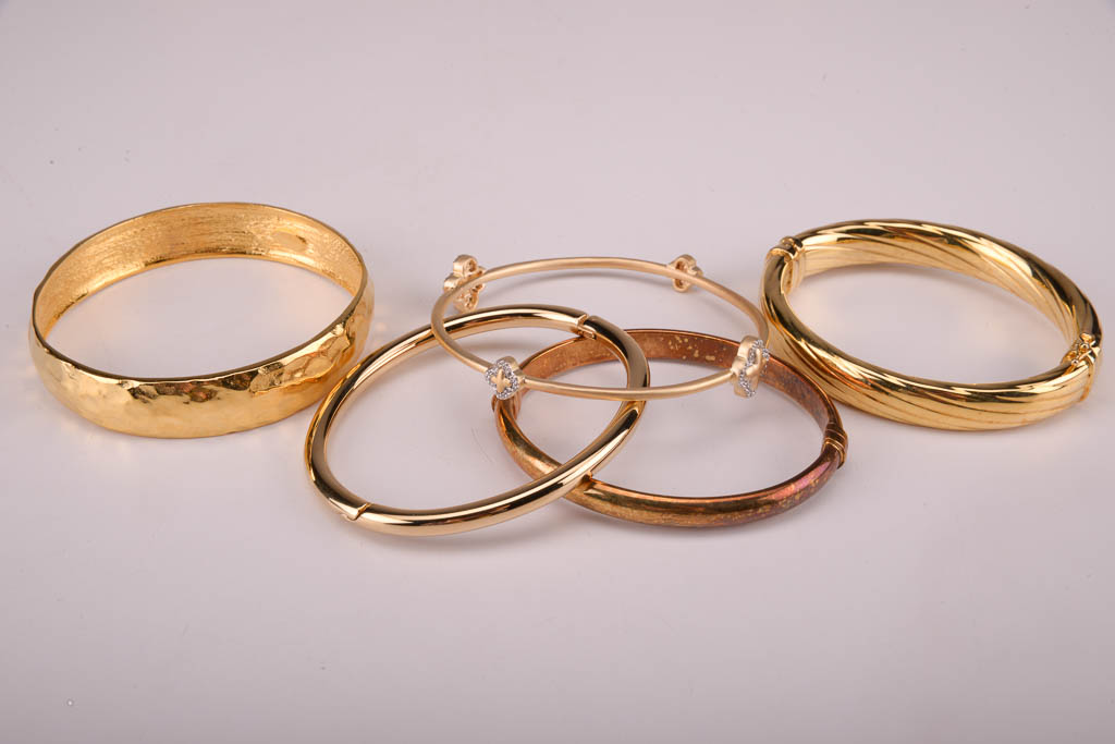 Collection of Gold and Black Costume Jewelry