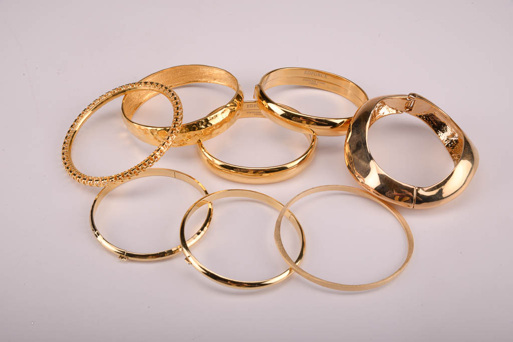 Collection of Gold and Black Costume Jewelry