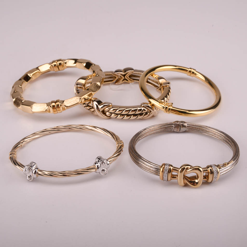 Collection of Gold and Black Costume Jewelry