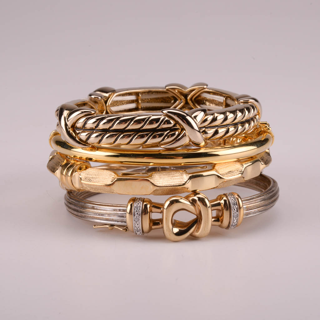 Collection of Gold and Black Costume Jewelry