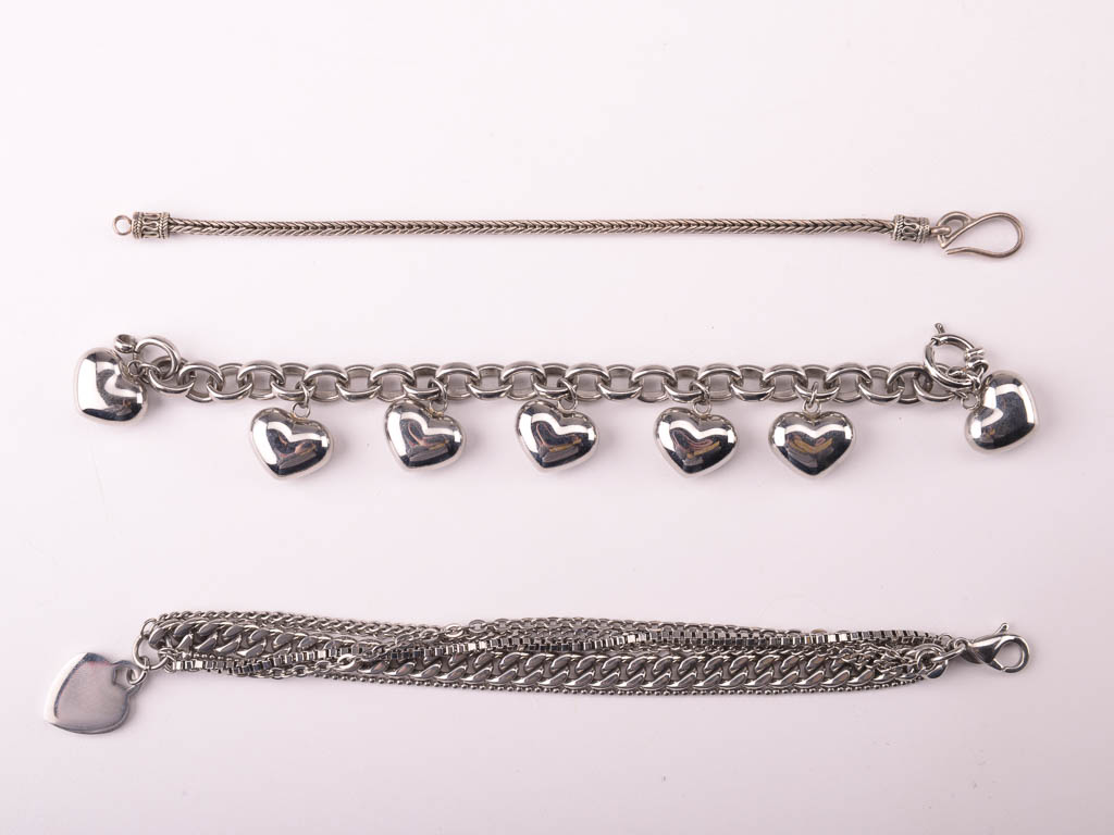 Assortment of Silver Tone Fashion Jewelry