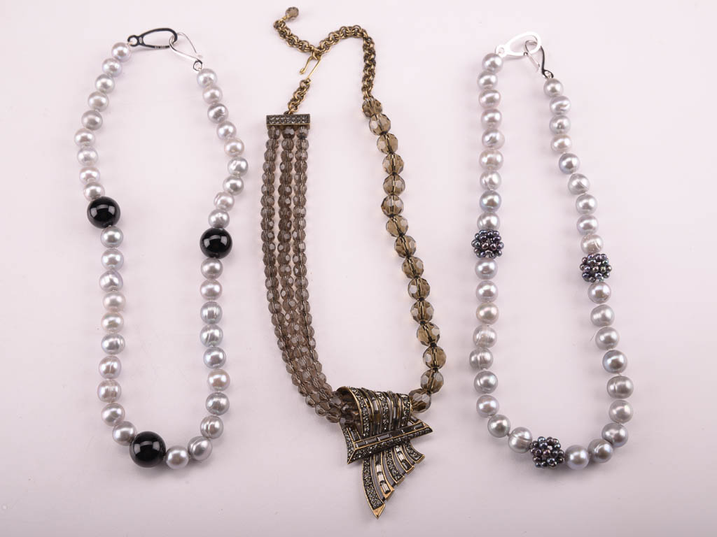 Collection of Purple and Silver Tone Fashion Jewelry