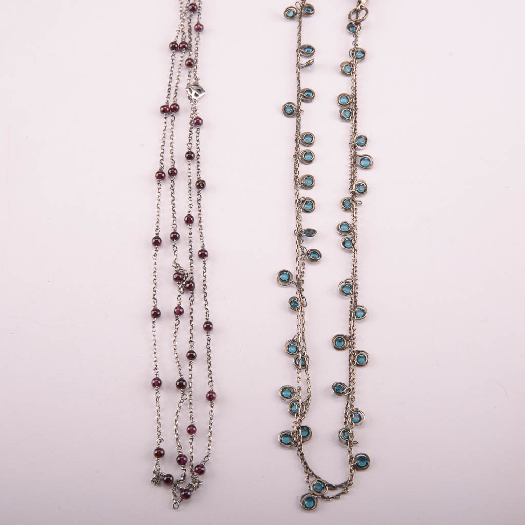 Collection of Purple and Silver Tone Fashion Jewelry