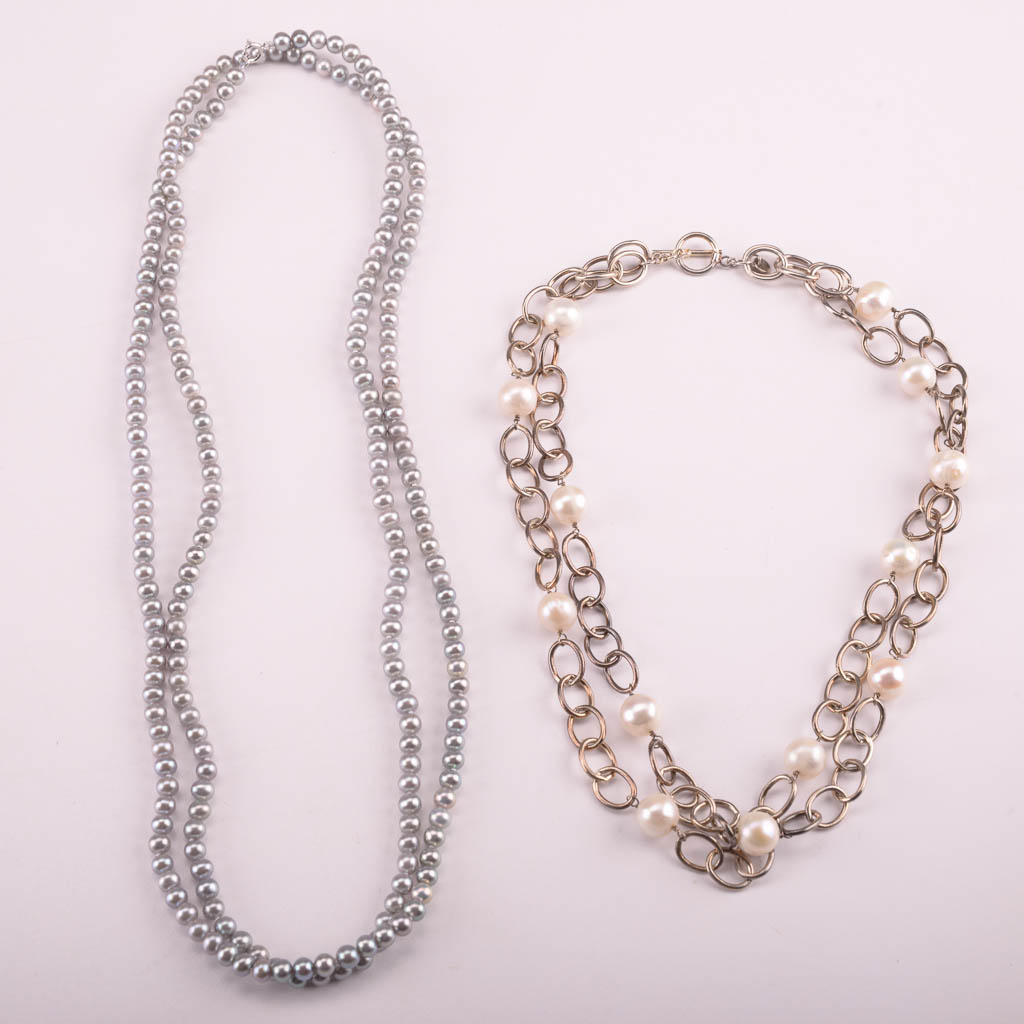 Collection of Purple and Silver Tone Fashion Jewelry