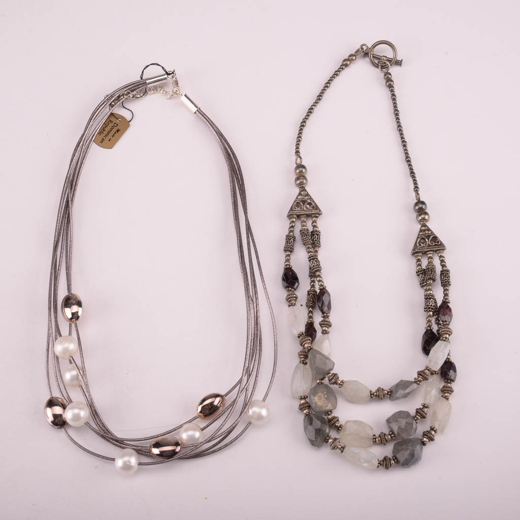 Collection of Purple and Silver Tone Fashion Jewelry