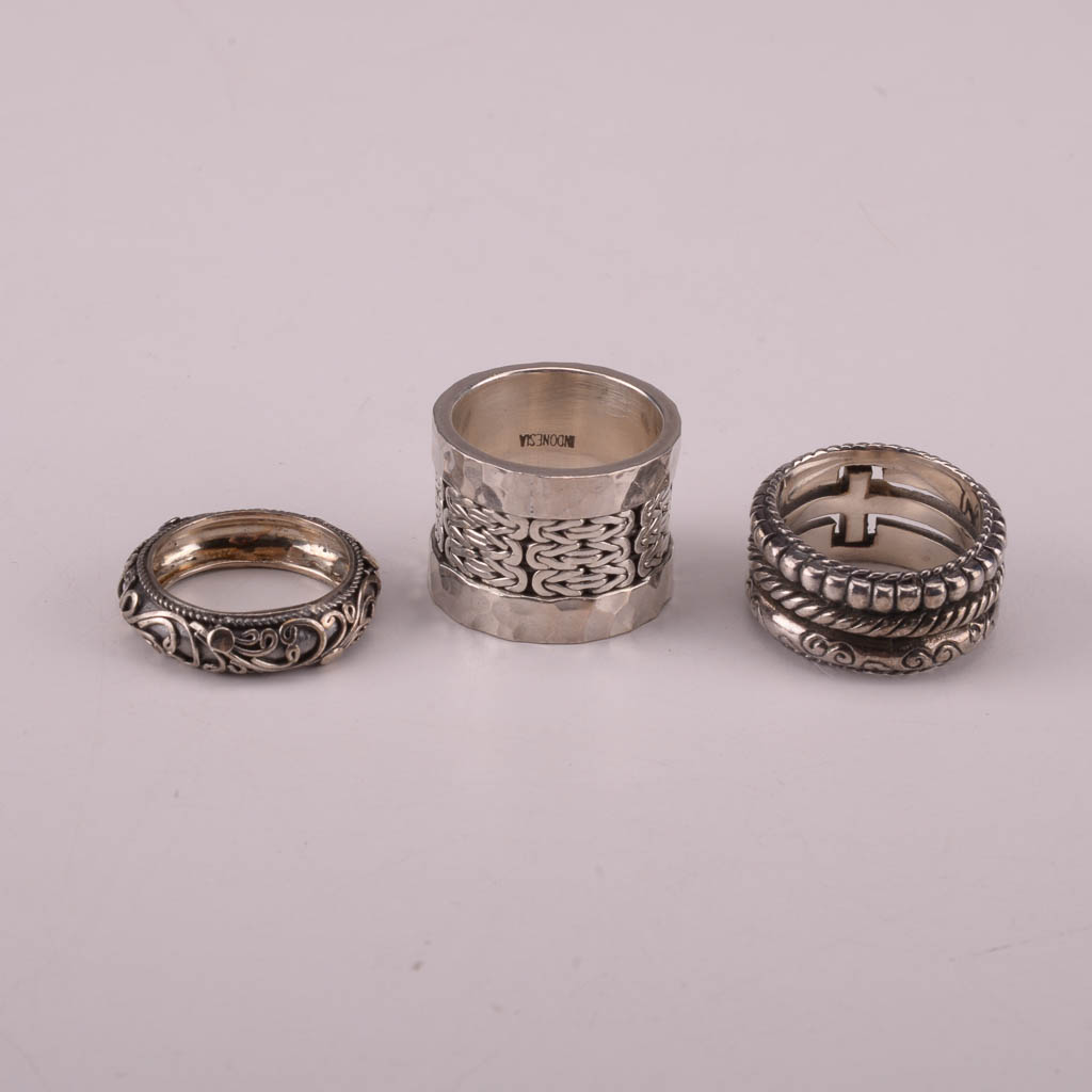 Assortment of Silver Tone Fashion Jewelry