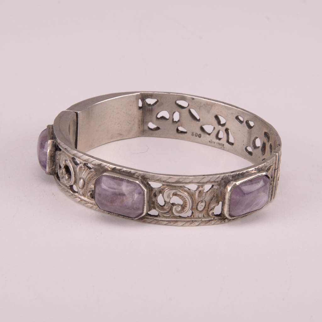 Collection of Purple and Silver Tone Fashion Jewelry