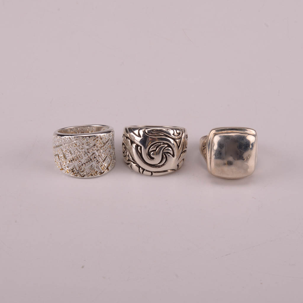 Assortment of Silver Tone Fashion Jewelry