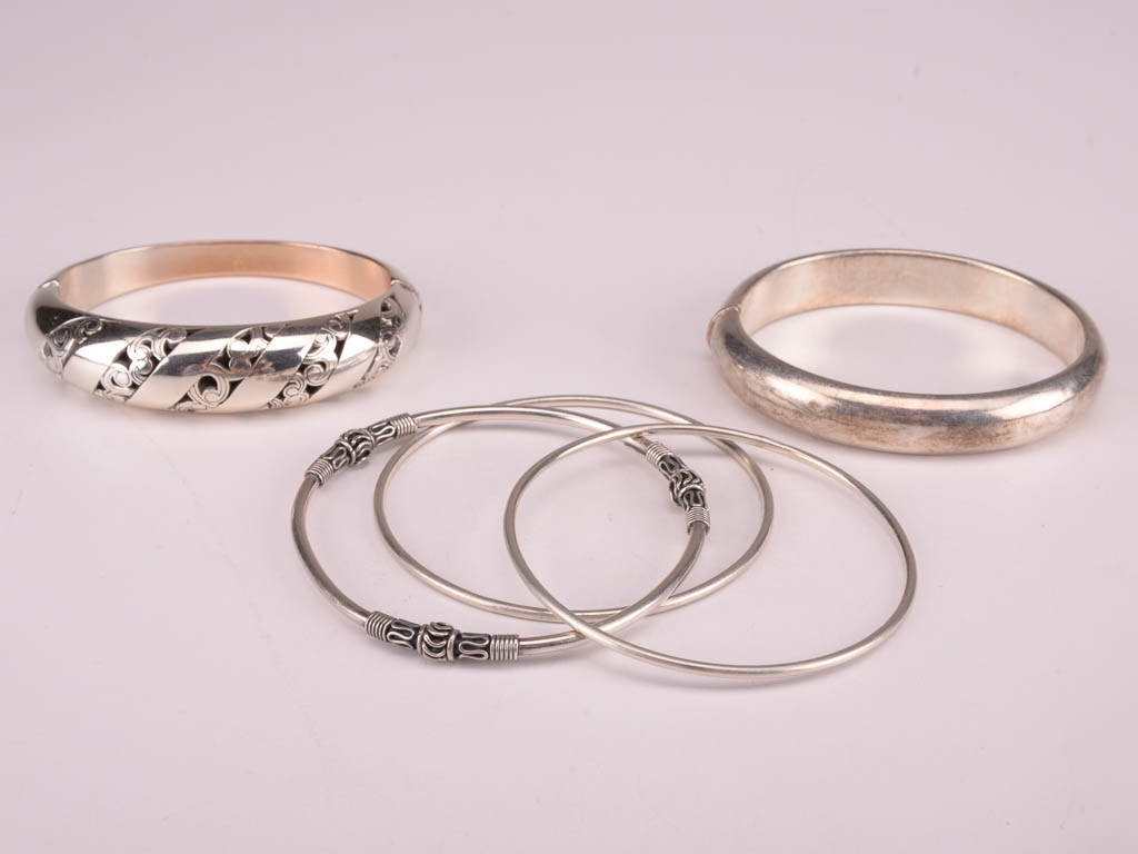 Assortment of Silver Tone Fashion Jewelry