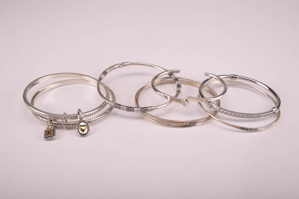 Assortment of Silver Tone Fashion Jewelry