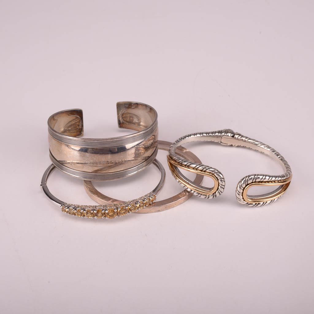 Assortment of Silver Tone Fashion Jewelry