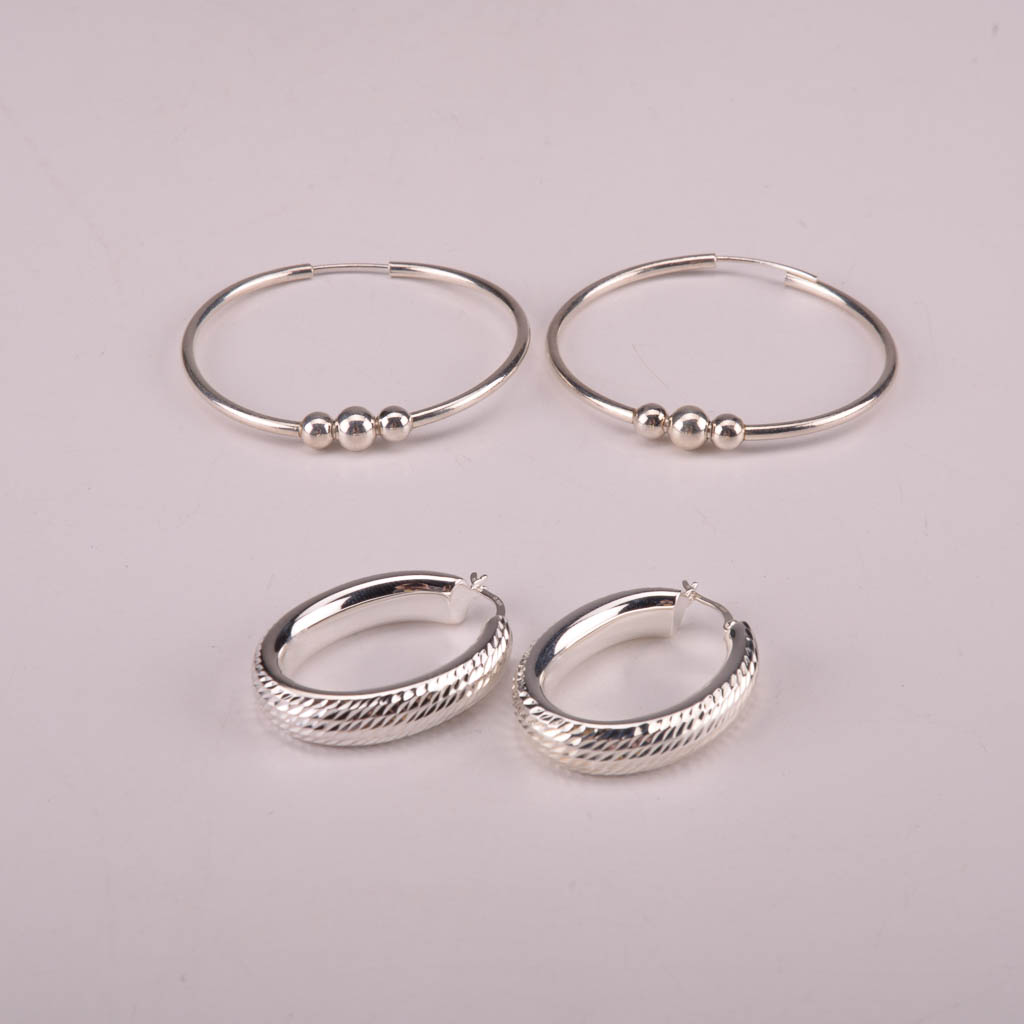 Assortment of Silver Tone Fashion Jewelry
