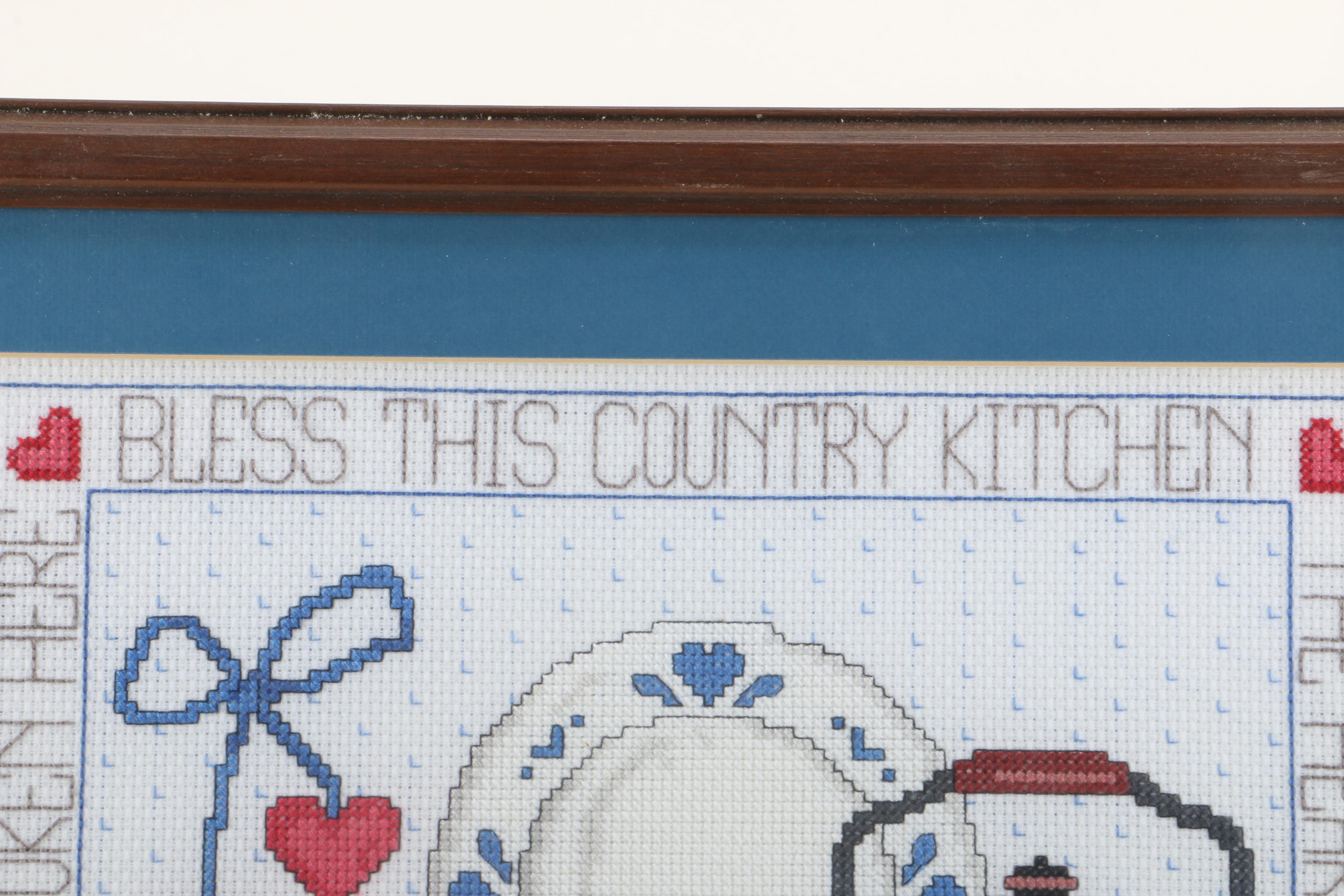 Ornate Framed Needlepoints