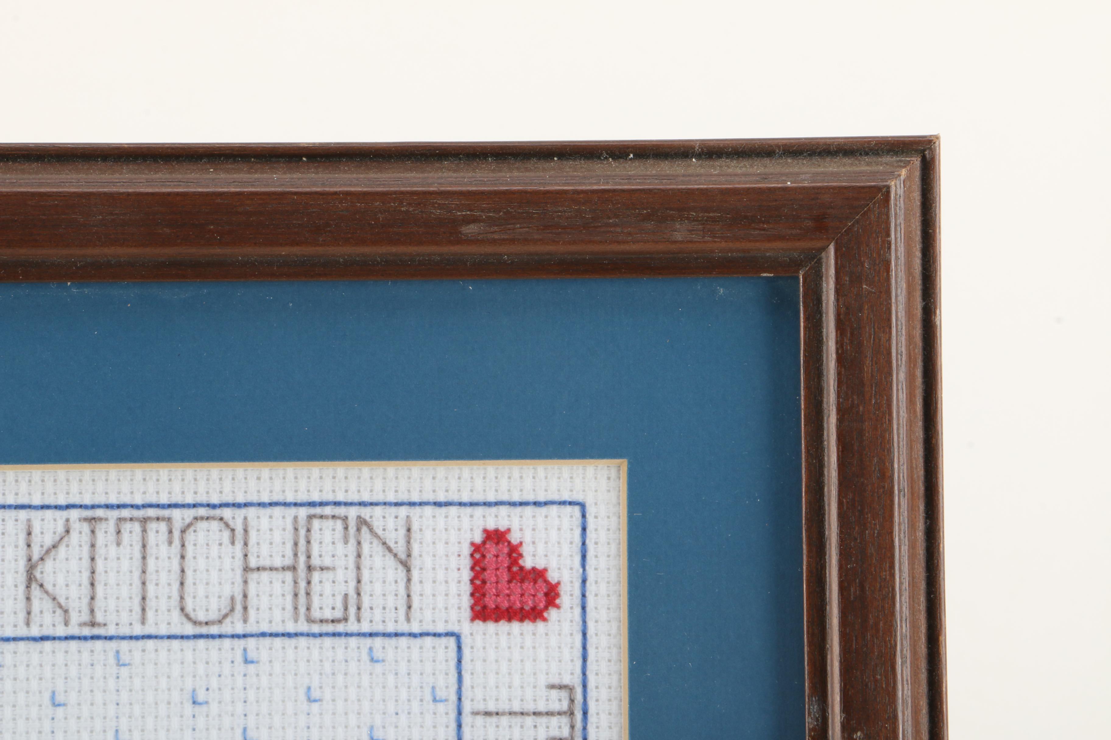 Ornate Framed Needlepoints